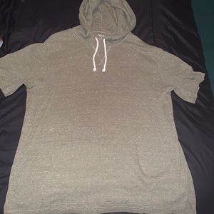 Army green Shirt w/hoodie